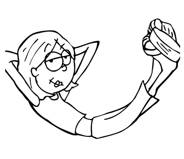 coloriage lizzie mc guire allongee